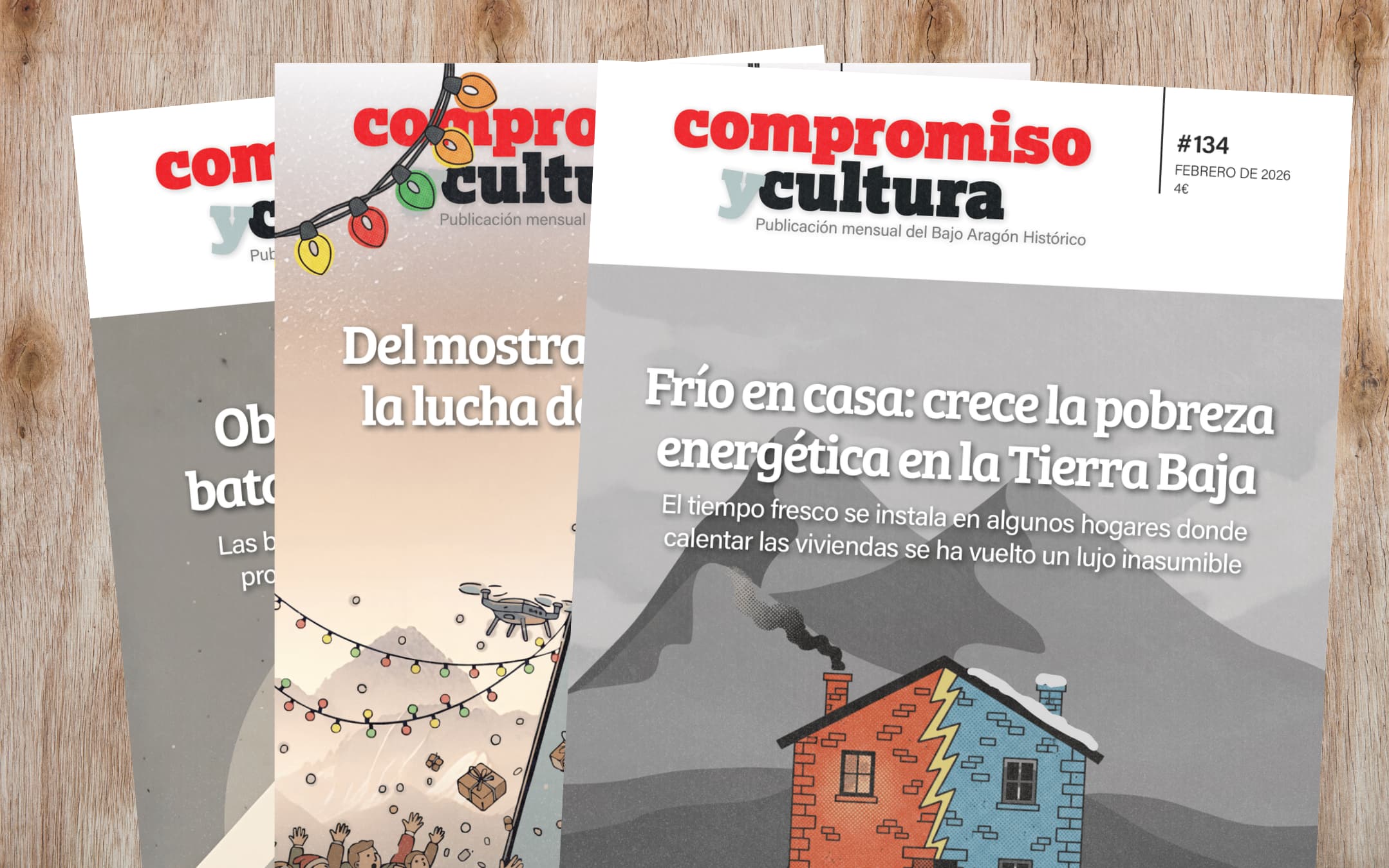 Imagen de tres revistas de compromiso y cultura.